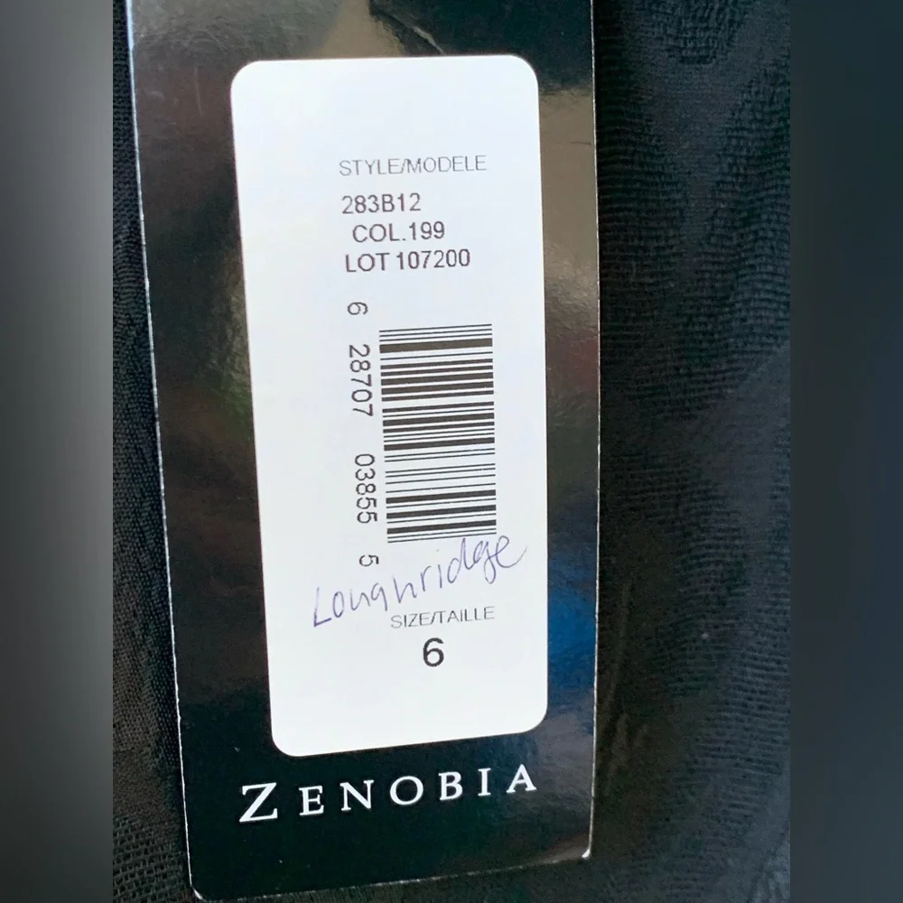 ZENOBIA Women’s Black Textured Print Lined Jacket Blazer